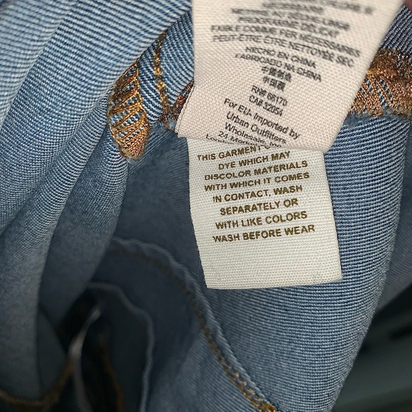 Free People Blue V-Neck Sleeveless Sundress - Picture 7 of 7